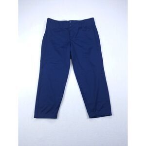 Under Armour Pants Womans XL Softball Performance Capri Authentic Blue Polyester